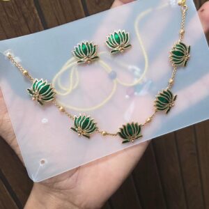 MANJU WARRIOR NECKSET IN GREEN COLOUR