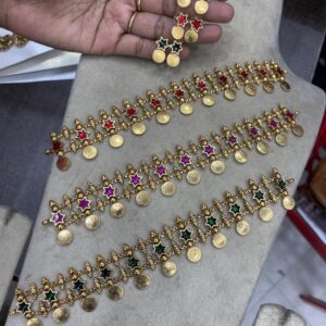 STAR WITH COIN CHOKER IN 3 COLOURS MF3056