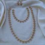 WHITE STONE NECKSET MF3060 - HARAM WITH EARING ONLY