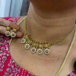 ATTIGAI PATTERN NECKSET WITH AD STONE FITTING MF3052