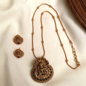 CHAIN WITH BALL LAKSHMI PENDANTMF4003