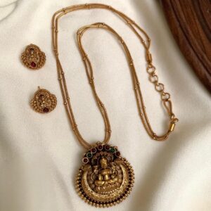 CHAIN WITH BALL LAKSHMI PENDANTMF4003