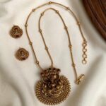 CHAIN WITH BALL LAKSHMI PENDANTMF4003