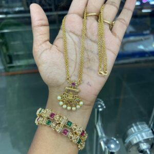 DOUBLE LAYER MIDCHAIN + BANGLE COMBO MF3091