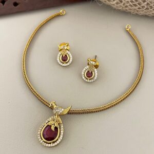 PARROT BIRD PENDANT ATTIGAI NECKSET MF3097