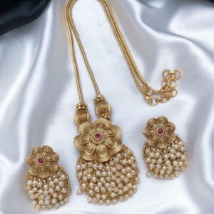 CHAIN TYPE FLOWER DESIGN WITH  BEADS MF4026