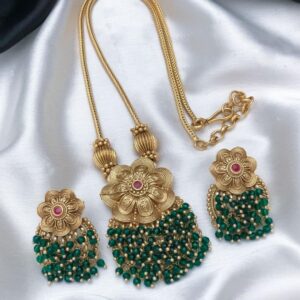 CHAIN TYPE FLOWER DESIGN WITH  BEADS MF4026