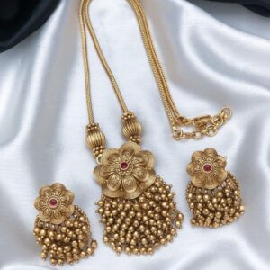 CHAIN TYPE FLOWER DESIGN WITH  BEADS MF4026 (Out of Stock)