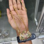 LONG CHAIN WITH  PENDANT GOLD INSPIRED MF4095