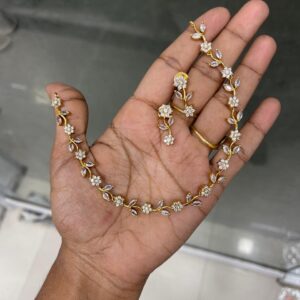 STOCK CLEARANCE PRICE IN GOLD REPLICA NECKSET MF5019