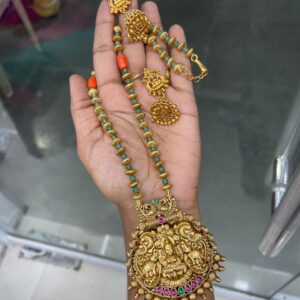 GREEN BEADS TRADITIONAL CHETTINADU HARAM MF5018