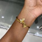 GOLD INSPIRED BUTTERFLY BRACLET MF5012 - DOUBLE BUTTERFLY DESIGN