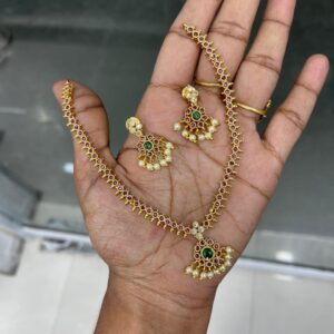 STOCK CLEARANCE PRICE IN GOLD REPLICA NECKSET MF5019