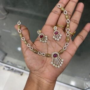 STOCK CLEARANCE PRICE IN GOLD REPLICA NECKSET MF5019