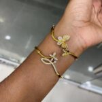 GOLD INSPIRED BUTTERFLY BRACLET MF5012 - BOTH BRACELET