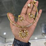 REMOVABLE PENDANT WITH EARING + ATTIGAI WITH EARING ( 1 ATTIGAI, 2 PAIR EARING , 1 PENDANT ) JUST Rs.850 Code MF4098 - RUBY