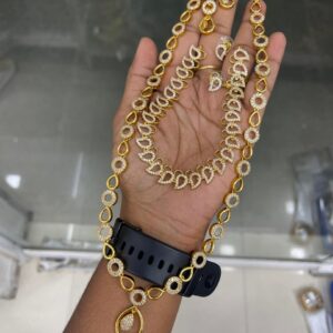 PREMIUM NECKSET HARAM COMBO 2 BACK CHAIN FREE MF5062