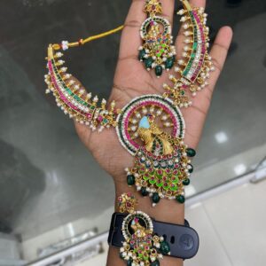 PEACOCK WITH FEATHER NECKSET MF5066