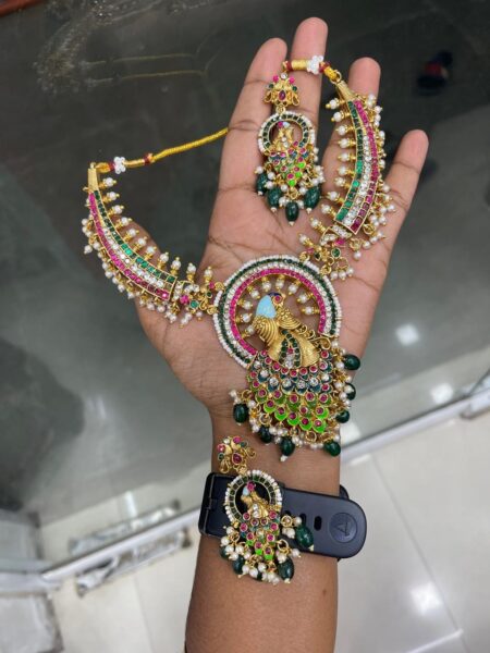 PEACOCK WITH FEATHER NECKSET MF5066