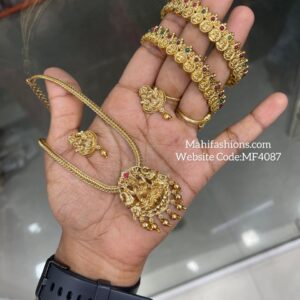 BUDGET COMBO BANGLE + NECKSET + EARING + BACK CHAIN ALL IN ONE JUST Rs.350 MF4087 (Out of Stock)