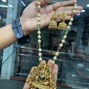BEADED CHETTINADU GANESHA HARAM THILAGAM / MF5102
