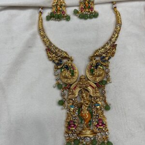 RADHA KRISHNAR NECKSET  HARAM MF5118