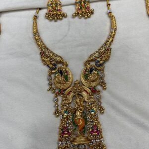 RADHA KRISHNAR NECKSET  HARAM MF5118
