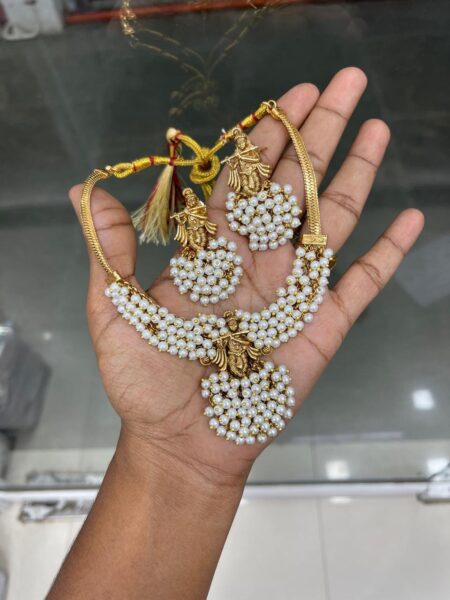 UNIQUE NECKSET MF5136 KRISHNA PEARL