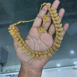 UNIQUE NECKSET MF5136 WITHOUT STONE MANGO DESIGN