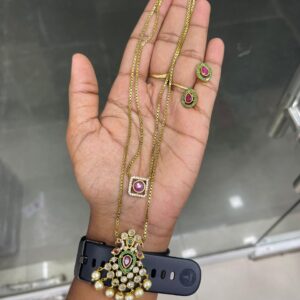 DOUBLE LINE LOTUS PENDENT MID HARAM MF5116