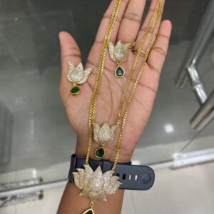 DOUBLE LINE LOTUS PENDENT MID HARAM MF5116