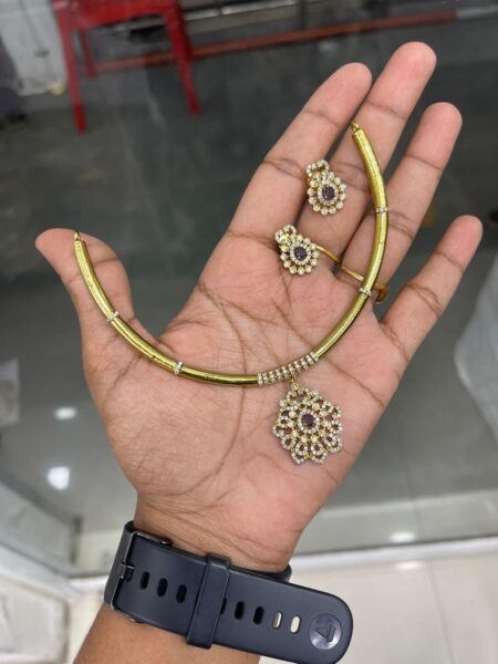 HASLI PENDANT WITH EARING MF5201 with FREE BACK CHAIN