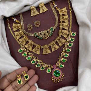 3 NECKSET WITH MATCHING EARING COMBO JUST RS.499 ONLY MF5193