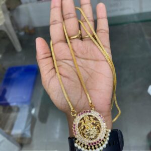 FOAMING GOLD PENDANT WITH LONG CHAIN ( DOLLAR CHAIN ) MF5161 / MF5092 / MF5184