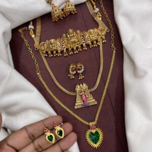 3 NECKSET WITH MATCHING EARING COMBO JUST RS.499 ONLY MF5193