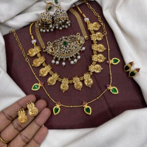 3 NECKSET WITH MATCHING EARING COMBO JUST RS.499 ONLY MF5193