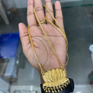 FOAMING GOLD PENDANT WITH LONG CHAIN ( DOLLAR CHAIN ) MF5161 / MF5092 / MF5184