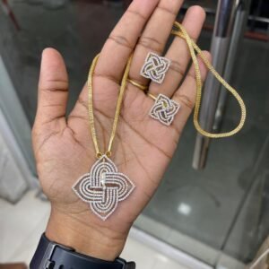 GOLD OR DIAMOND REPLICA DOLLAR CHAIN MF5214