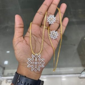 GOLD OR DIAMOND REPLICA DOLLAR CHAIN MF5214