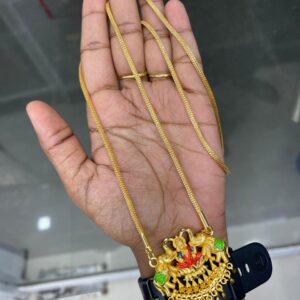 PAINTED DOLLAR CHAIN WITH 3D PENDANT MF5261