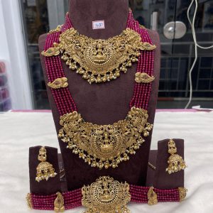SEMI BRIDAL COLLECTION  MF5274- FULL RED BEADS SEMI