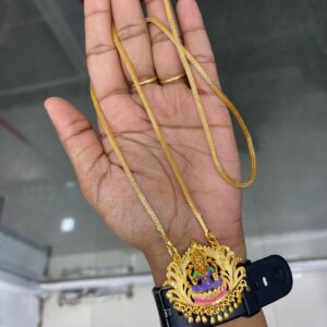 PAINTED DOLLAR CHAIN WITH 3D PENDANT MF5261