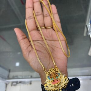 PAINTED DOLLAR CHAIN WITH 3D PENDANT MF5261