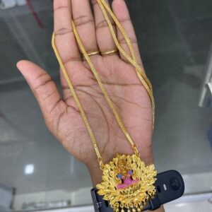 PAINTED DOLLAR CHAIN WITH 3D PENDANT MF5261