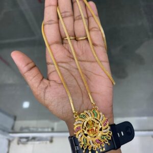 PAINTED DOLLAR CHAIN WITH 3D PENDANT MF5261