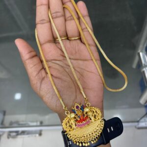 PAINTED DOLLAR CHAIN WITH 3D PENDANT MF5261