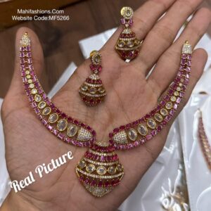 NEW LAUNCH PREMIUM NECKSET- RUBY  MF5266