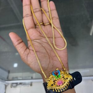PAINTED DOLLAR CHAIN WITH 3D PENDANT MF5261