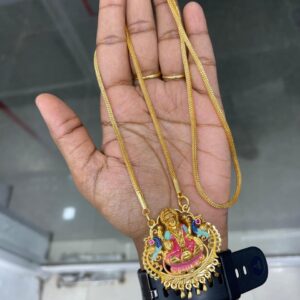 PAINTED DOLLAR CHAIN WITH 3D PENDANT MF5261