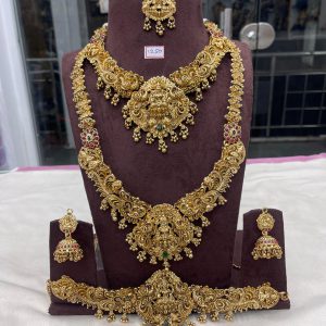 SEMI BRIDAL COLLECTION  MF5274- 3D EMBOSED GOLD HANGING